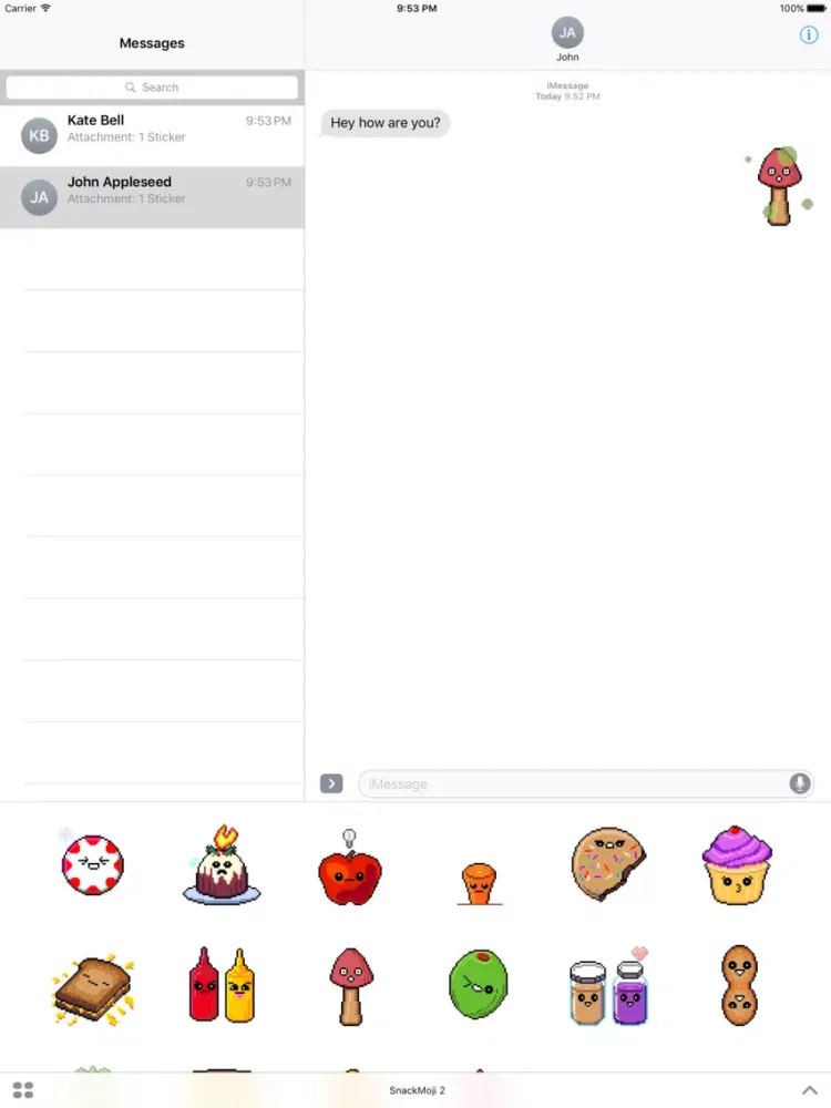 Capturas de tela do SnackMoji 2 iPad 