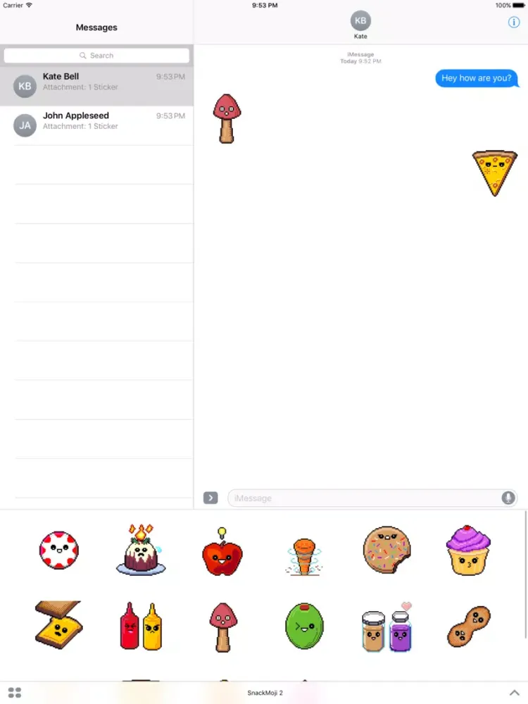 Capturas de tela do SnackMoji 2 iPad 