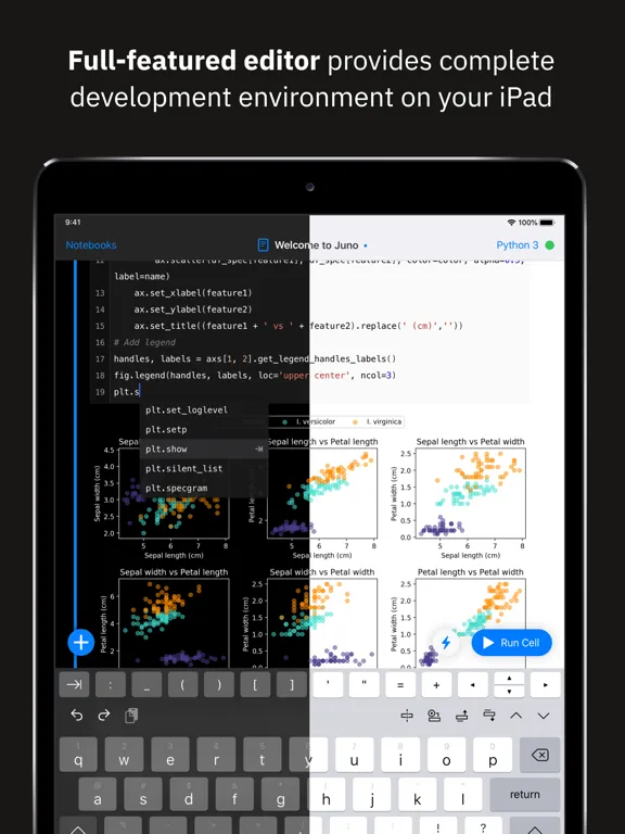 Captures d'écran de Juno Connect: Jupyter Client iPad 
