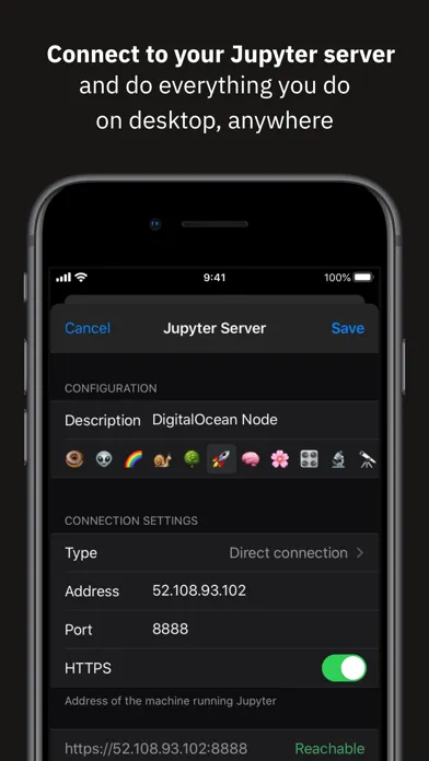 Captures d'écran de Juno Connect: Jupyter Client