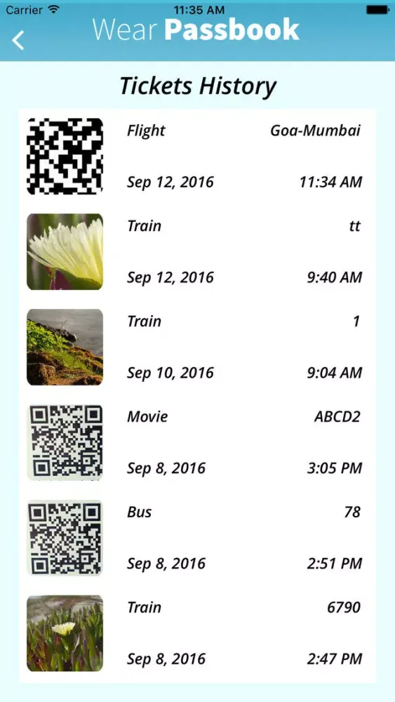 Wear PassBook Screenshots
