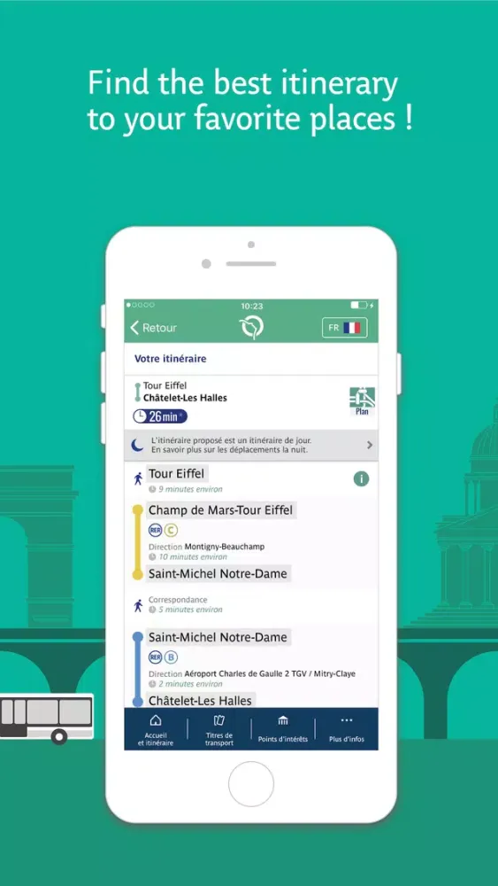 Capturas de tela do Next Stop Paris – RATP