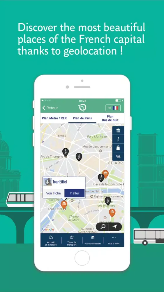 Capturas de tela do Next Stop Paris – RATP