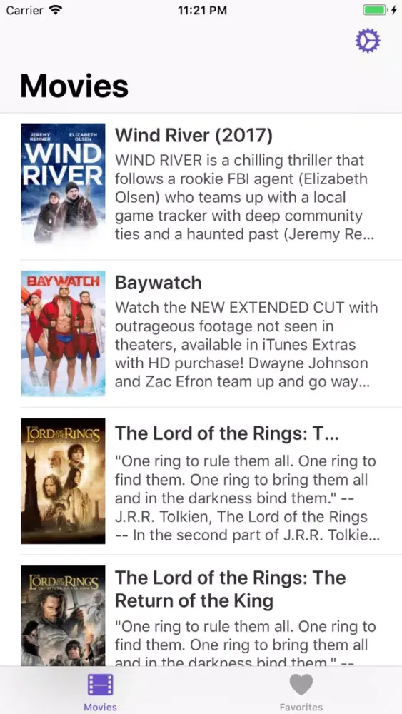 Zrzuty ekranu Movies of the Week
