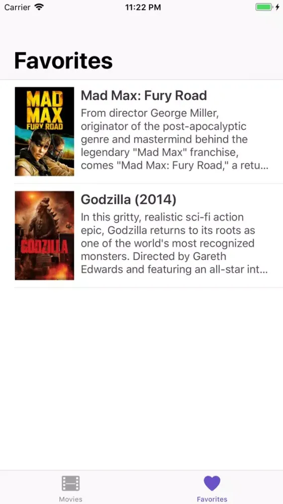Zrzuty ekranu Movies of the Week