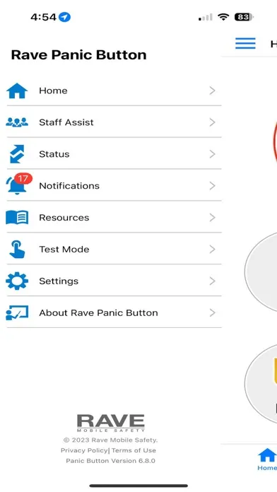 Rave Panic Button سکرین شاٹس