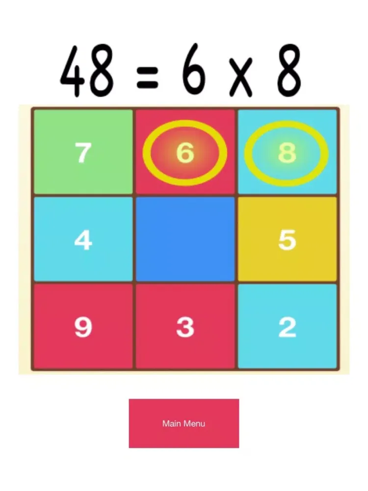 4624 - multiplication puzzle game iPad  سکرین شاٹس