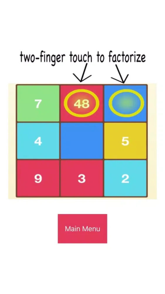 4624 - multiplication puzzle game سکرین شاٹس