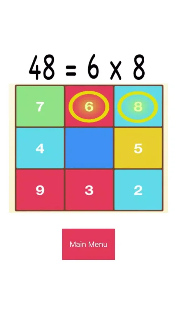 4624 - multiplication puzzle game سکرین شاٹس