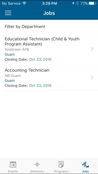 Ảnh chụp màn hình của MilitaryMWR Guam