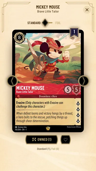 Zrzuty ekranu Disney Lorcana TCG Companion