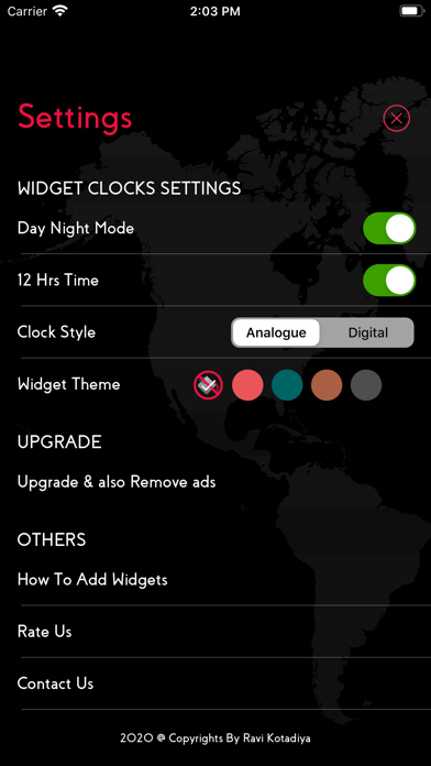 Zrzuty ekranu World Clocks - Widget