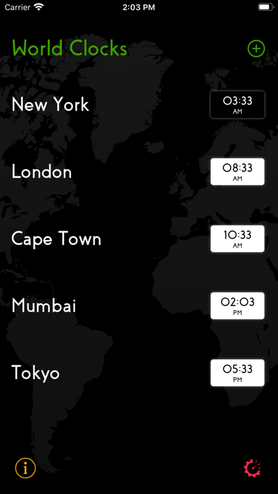 Zrzuty ekranu World Clocks - Widget