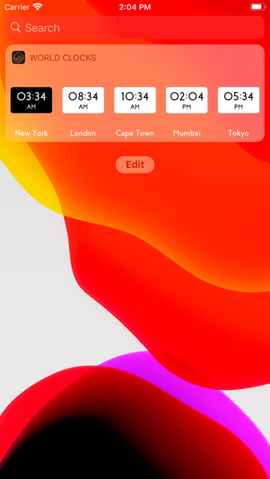 Zrzuty ekranu World Clocks - Widget