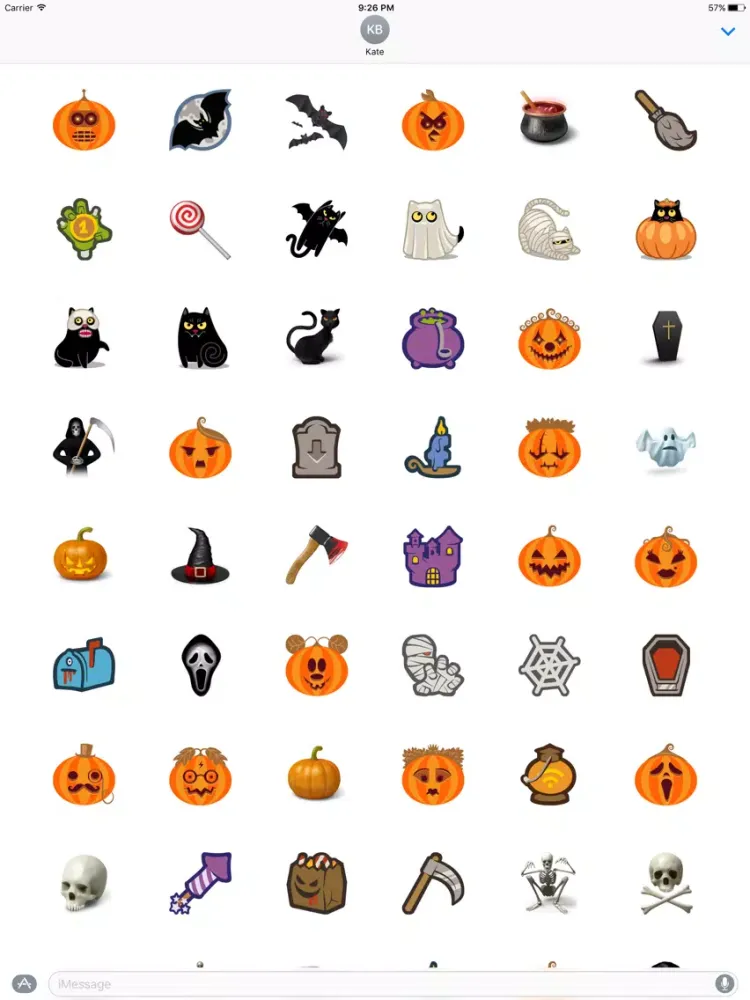 Halloween Emoji and sticker for iMessage App iPad  स्क्रीनशॉट