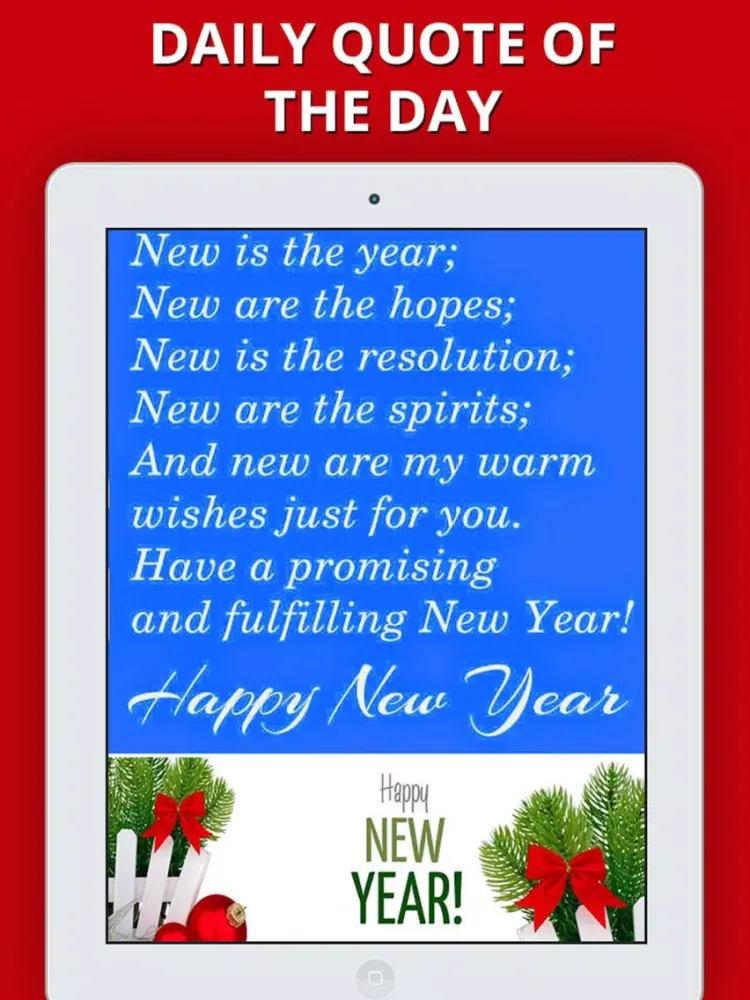 ภาพหน้าจอของ Happy New Year 2017 - Greetings & Quotes Message iPad 