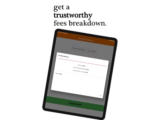 E-Profit Calculator iPad  Ekran Görüntüleri