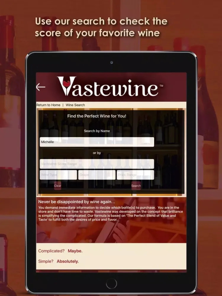 Vastewine: Wine Scoring App iPad 應用截圖