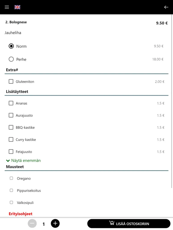 Ravintola Heros iPad  Screenshots