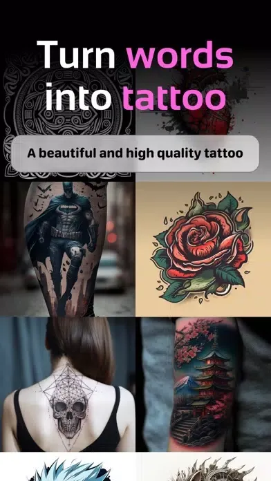 AI Tattoo Generator . Screenshots