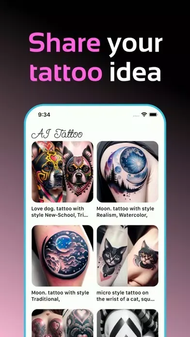 AI Tattoo Generator . Screenshots