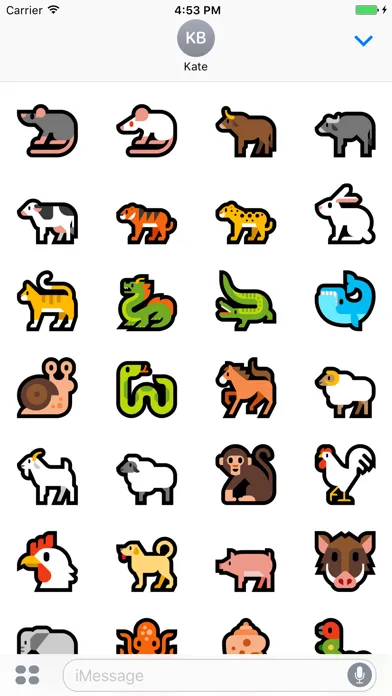 Colorful Animal Stickers स्क्रीनशॉट