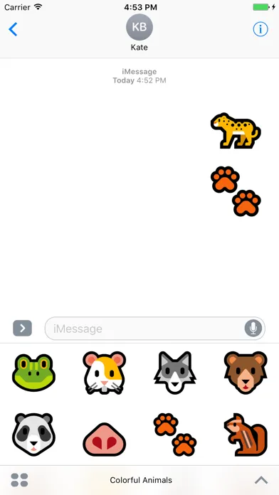 Colorful Animal Stickers स्क्रीनशॉट
