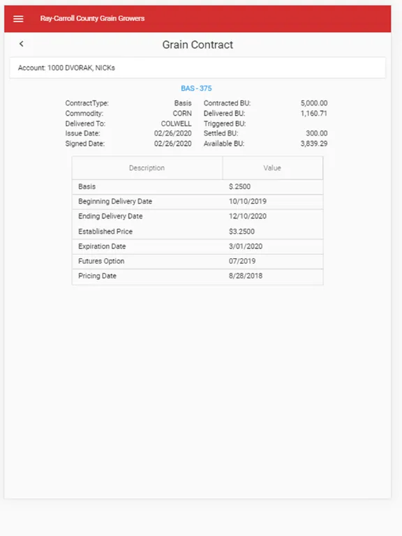 Ảnh chụp màn hình của Ray Carroll Co Grain iPad 