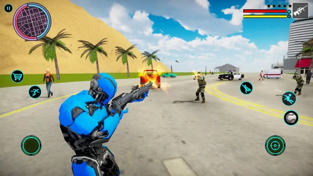 Tangkapan layar Soccer Robot Grand Superhero