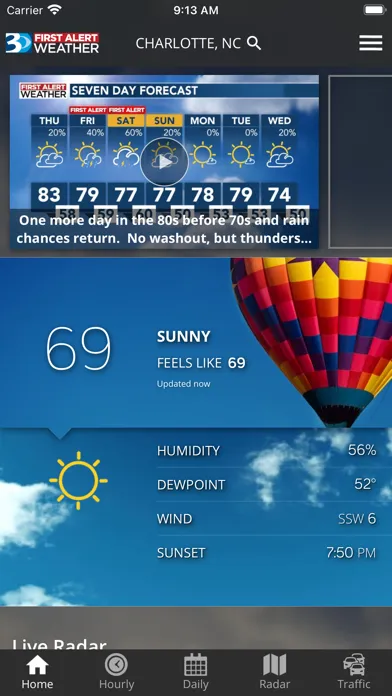 Скриншоты WBTV First Alert Weather