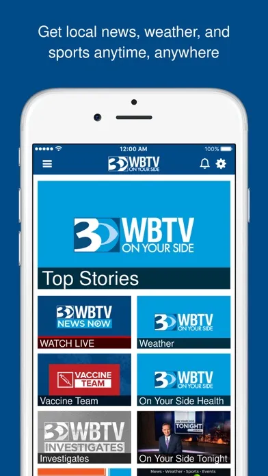 Captures d'écran de WBTV News
