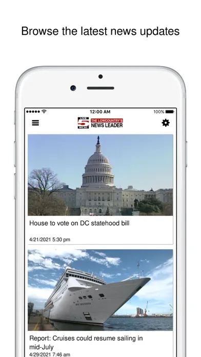 Screenshot di WCSC Live 5 News