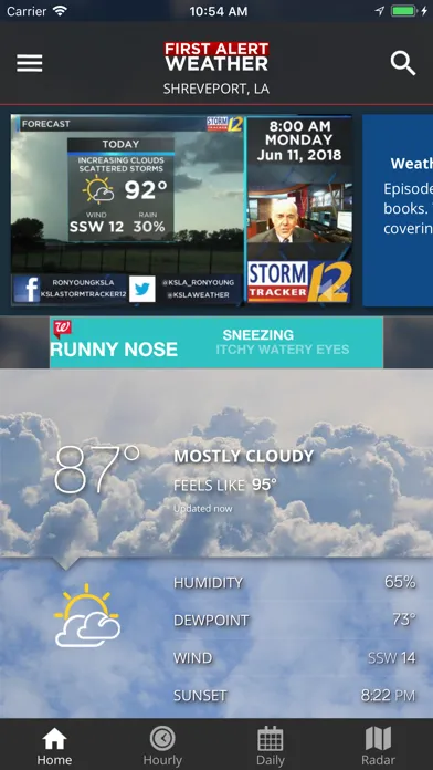 Capturas de pantalla de KSLA 12 First Alert Weather