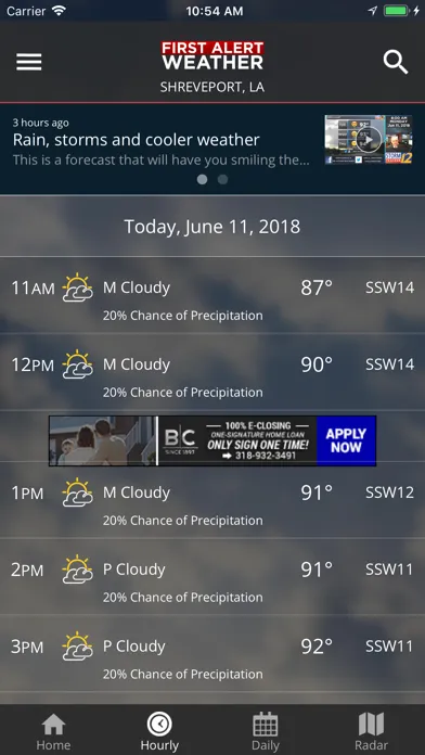 Capturas de pantalla de KSLA 12 First Alert Weather