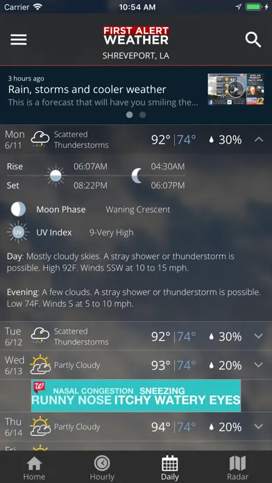 Capturas de pantalla de KSLA 12 First Alert Weather