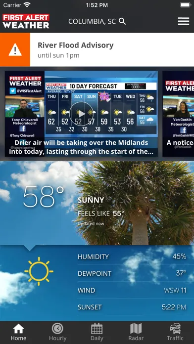 Ảnh chụp màn hình của WIS News 10 FirstAlert Weather