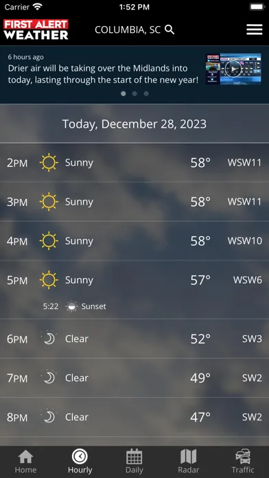 Ảnh chụp màn hình của WIS News 10 FirstAlert Weather
