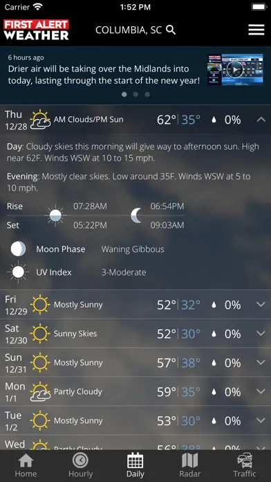 Ảnh chụp màn hình của WIS News 10 FirstAlert Weather