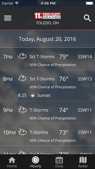 Capturas de tela do WTOL 11 Weather