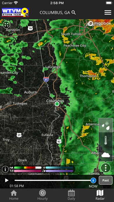 Ảnh chụp màn hình của WTVM Storm Team Weather