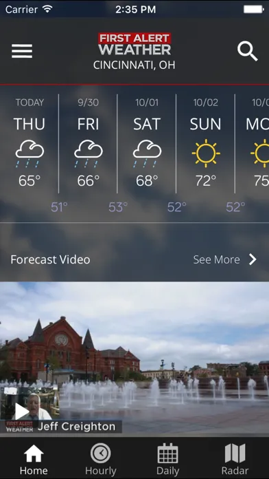 Tangkapan skrin FOX19 First Alert Weather