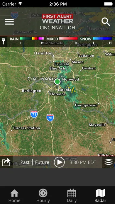Tangkapan skrin FOX19 First Alert Weather