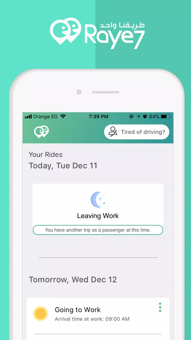 Ảnh chụp màn hình của Raye7 - Carpooling