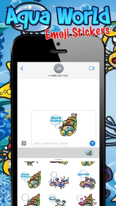 Aqua World Emoji Stickers Ekran Görüntüleri