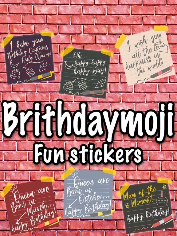 brithdaymojifunstickers iPad  Screenshots