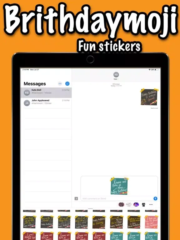 brithdaymojifunstickers iPad  Screenshots