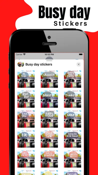 Busy day stickers スクリーンショット