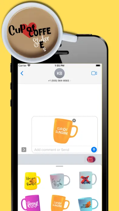 Скриншоты Cup of coffee stickers
