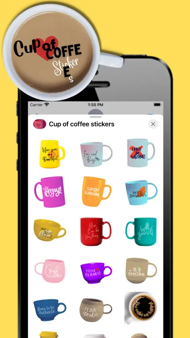 Скриншоты Cup of coffee stickers