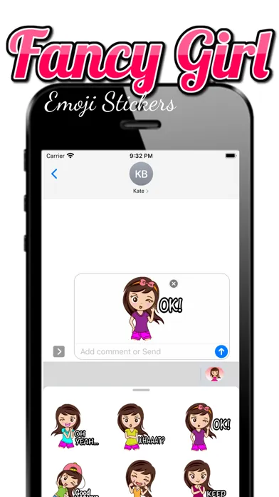 Fancy Girl Emoji Stickers Ekran Görüntüleri